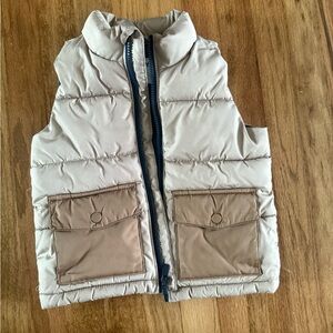 Old Navy Light Tan Puffer Vest for Kids